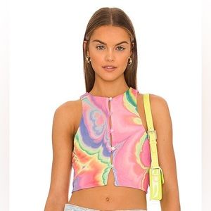 REVOLVE AFRM Calabra Mesh Crop Top